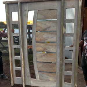 Puerta 1.60x2.05 doble paño lateral