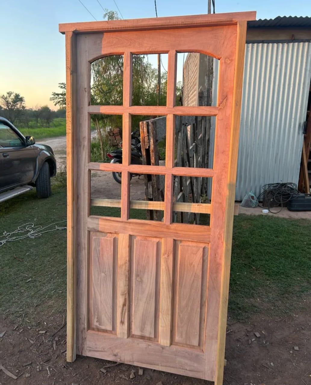 Puerta mitad vidriada 0.90x2.05